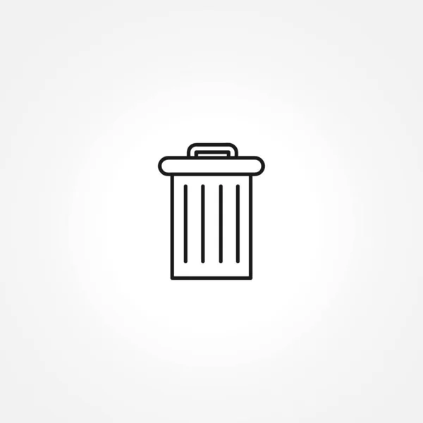 Trash can icon on white background — Stock Vector