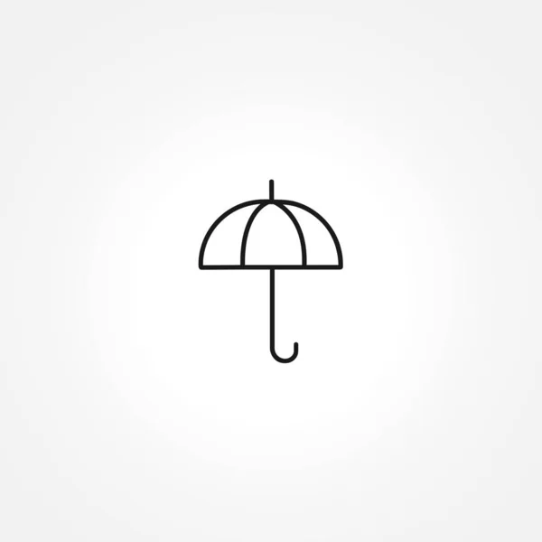 Icono de paraguas sobre fondo blanco — Vector de stock