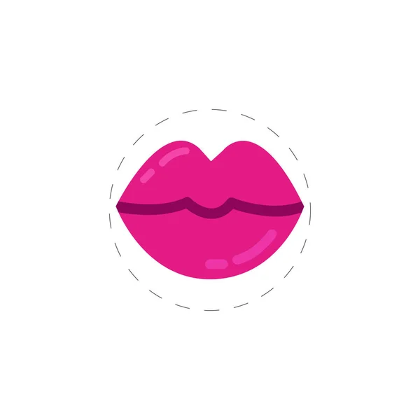 Valentine beijo vetor ícone ilustração plana — Vetor de Stock