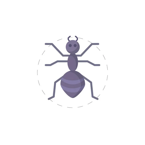 Ant vecteur plat icône illustration — Image vectorielle