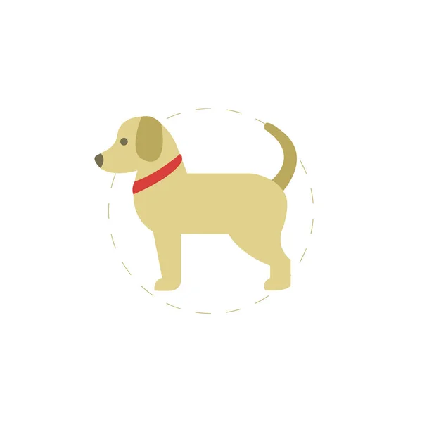 Dog vector flat illustration icon — Stock Vector