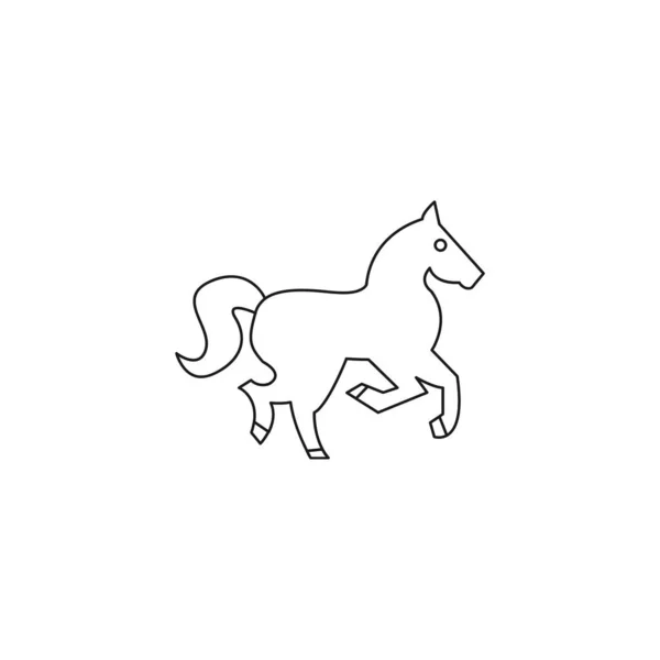 Εικονίδιο διανυσματικής γραμμής αλόγου σε λευκό φόντο — Διανυσματικό Αρχείο