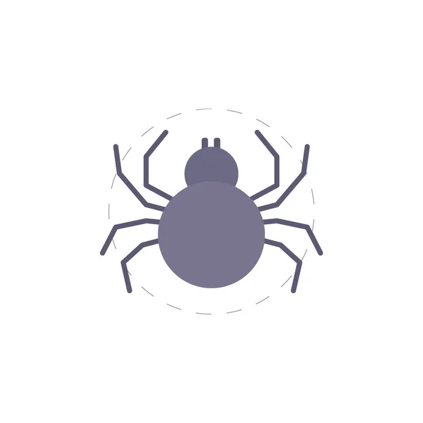 Ícone de ilustração plana vetorial de aranha — Vetor de Stock
