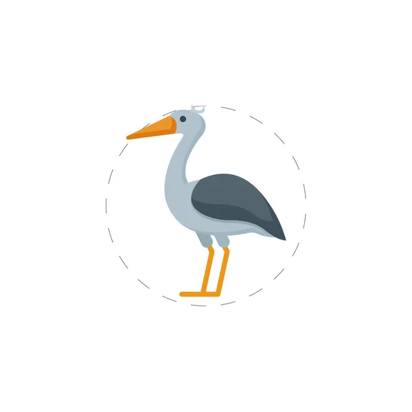 Storch Vektor flache Illustration Symbol — Stockvektor