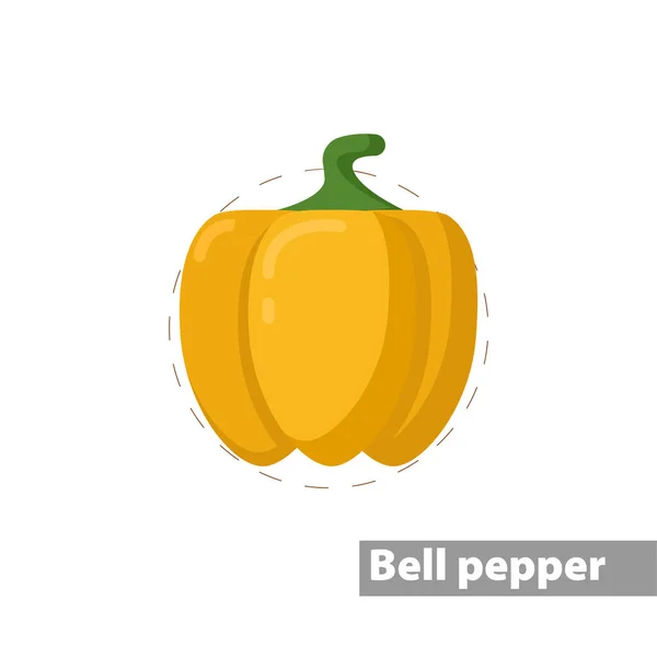 Bell pepper color icon. isolated vector illustration — ストックベクタ