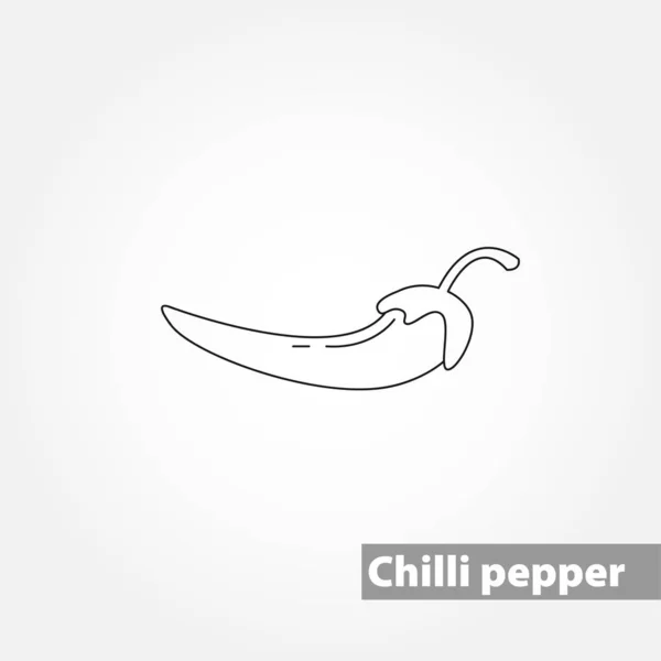 Chili pepper thin line vector icon — ストックベクタ