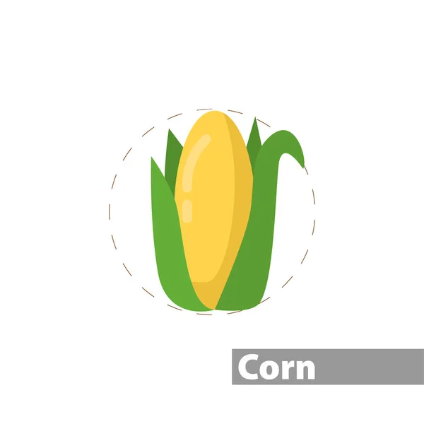 Icona di colore giallo mais. illustrazione vettoriale isolato — Vettoriale Stock