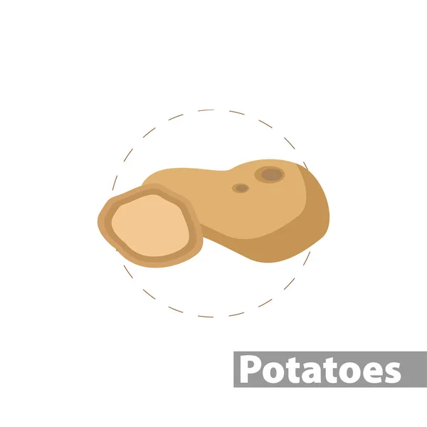 Icône couleur pomme de terre. illustration vectorielle isolée — Image vectorielle