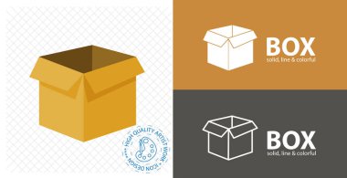 kutu düz simge. satır simgesi