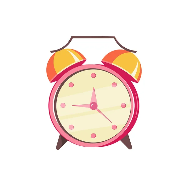 Alarma Reloj Ilustración Elemento Diseño Icono Plano — Vector de stock