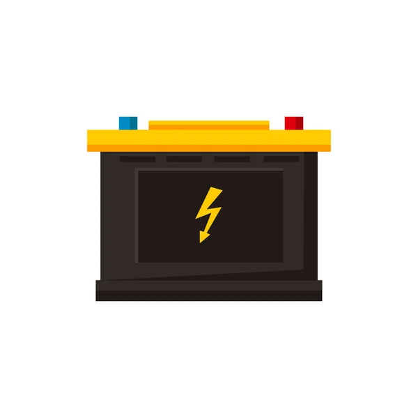 Auto Batterij Illustratie Ontwerp Elementen Plat Pictogram — Stockvector
