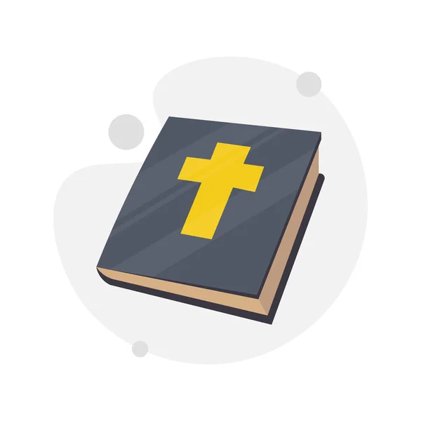 Holy Bible Flat Icon Isolated Illustration Design Element — Stock Vector