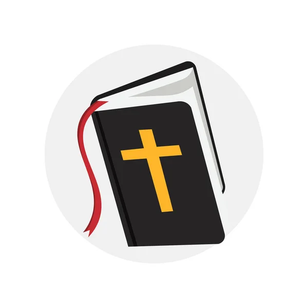 Ikone Der Heiligen Bibel Isoliertes Gestaltungselement — Stockvektor