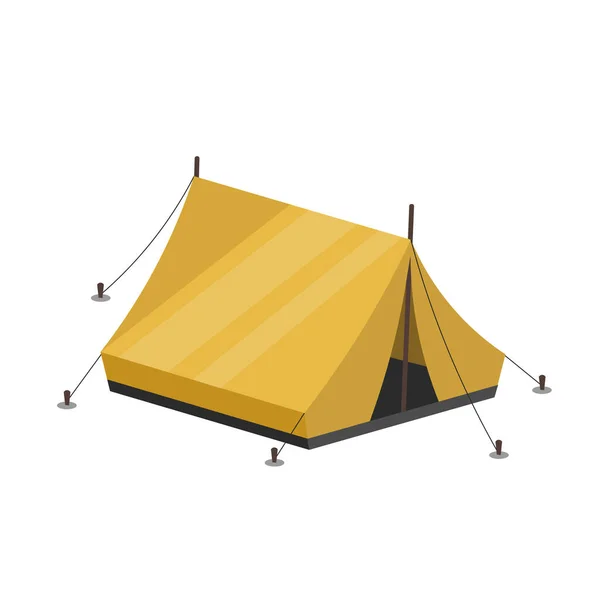 Illustration Tente Élément Conception Icône Camping Plat — Image vectorielle
