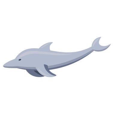 Yunus çizimi tasarım elementi. deniz yaşamı düz simgesi.