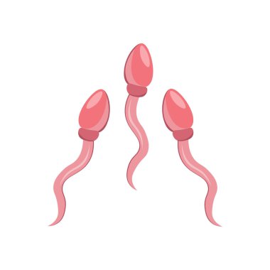Sperm, Spermatozoa çizim elementi. düz simge.