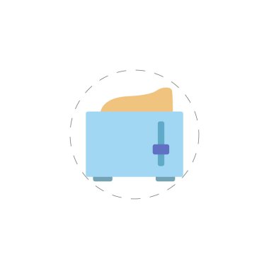 Tost makinesi vektörü düz illüstrasyon simgesi