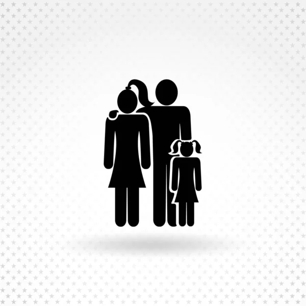 family icon. mom daddy baby pictogram icon. minimalistic isolated icon.
