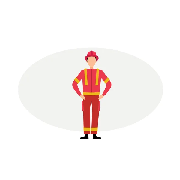 Fireman Illustration Character Icon Design Element — Stock Vector