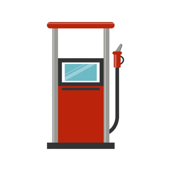 Gasoline Pump Nozzle Sign Gas Station Design Element Illustration Flat — Stock Vector
