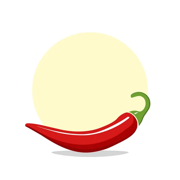 Chili Pepper Elemen Desain Untuk Ilustrasi Ikon Datar - Stok Vektor