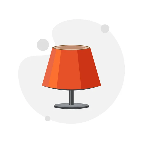 Plochá Ikona Stolní Lampy Izolovaný Prvek Návrhu — Stockový vektor