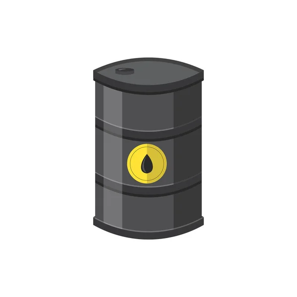 Behälter Für Ölfässer Fass Illustration Gestaltungselemente Flache Ikone — Stockvektor