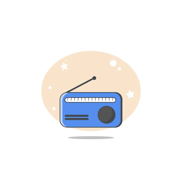 Elemento Diseño Icono Plano Radio — Vector de stock