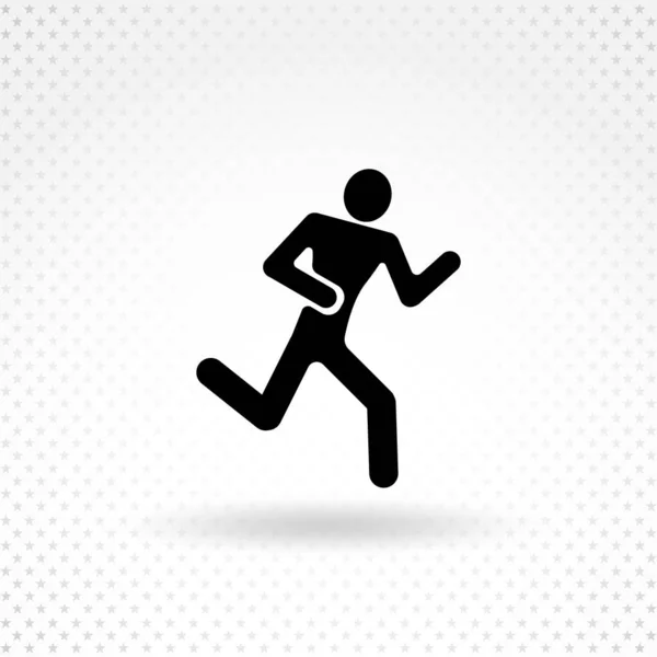 Runner Pictogram Icon Minimalistic Isolated Icon — Stock Vector