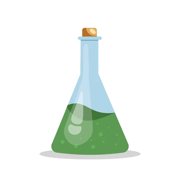 Laboratory Flask Illustration Design Element Flat Icon Test Tube Flat — Stock Vector