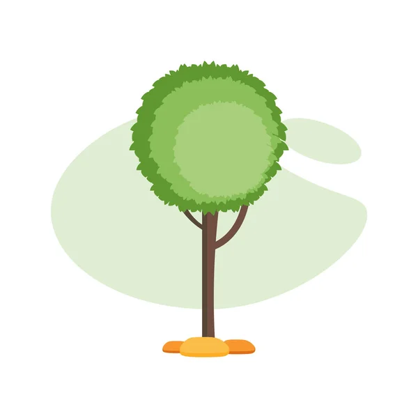 Árbol Ilustración Elemento Diseño Icono Plano — Vector de stock