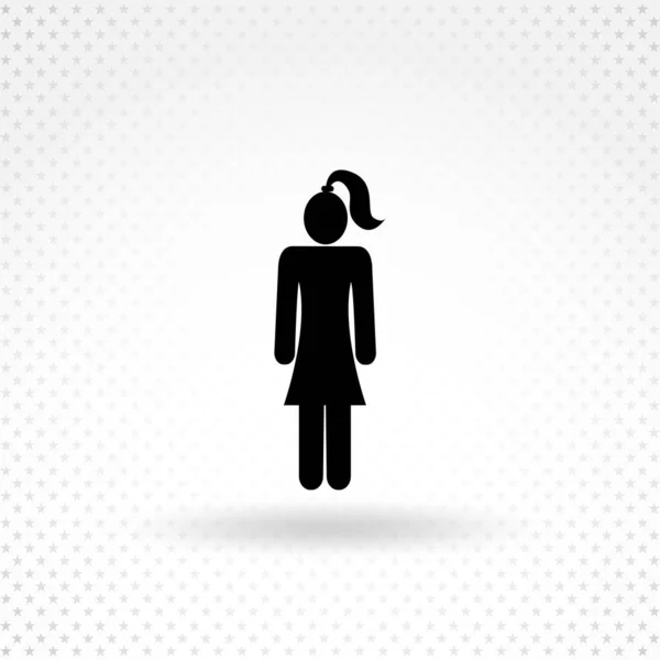 Ikon Piktogram Wanita Ikon Terisolasi Minimalistik - Stok Vektor