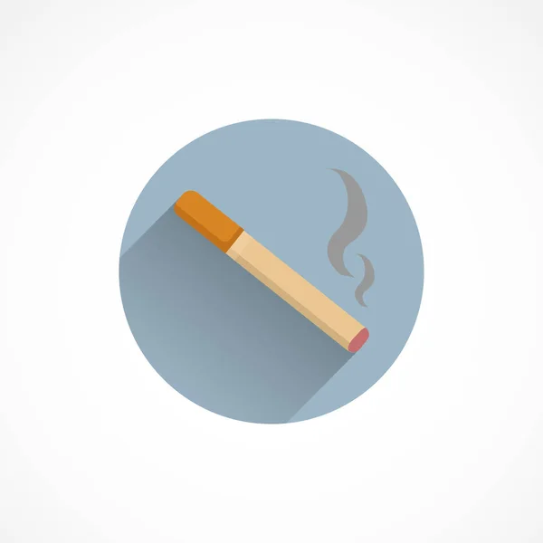 Zigarette Bunte Flache Ikone Mit Schatten Raucherikone — Stockvektor