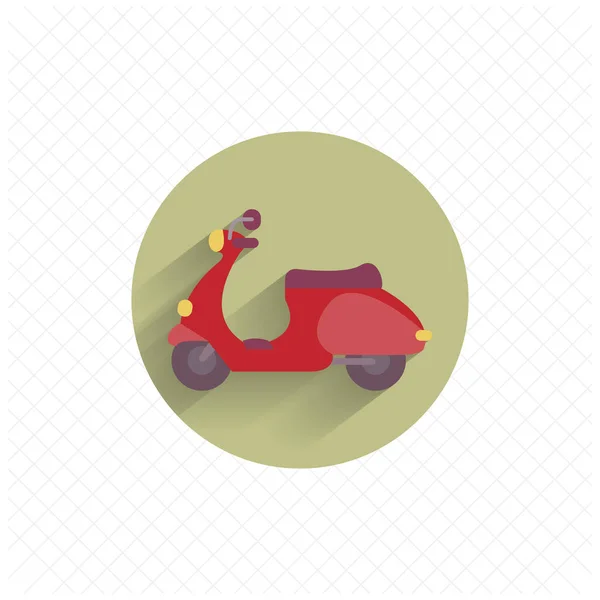 Scooter Colorful Flat Icon Shadow Transport Flat Icon — Stock Vector