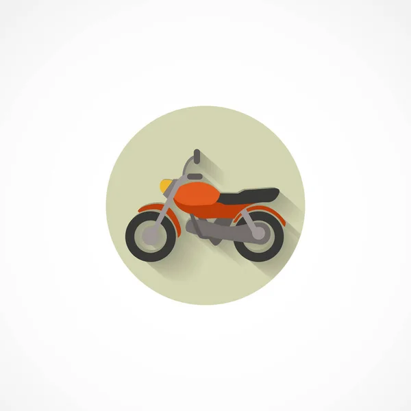 Motocicleta Ícone Plano Colorido Com Sombra Transporte Ícone Plano — Vetor de Stock