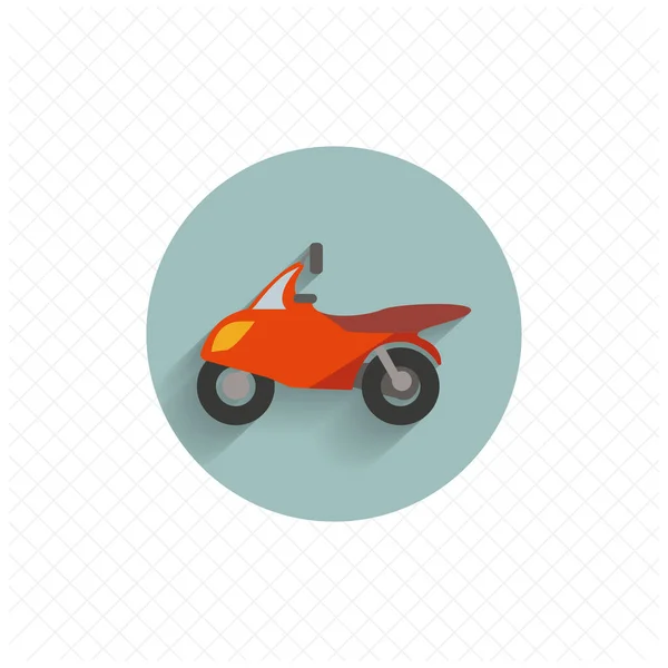 Sport Style Scooter Colorful Flat Icon Shadow Transport Flat Icon — Stock Vector