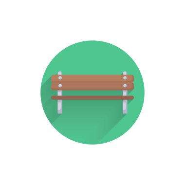 Gölgeli benç renkli düz simge. benç yassı simgesi