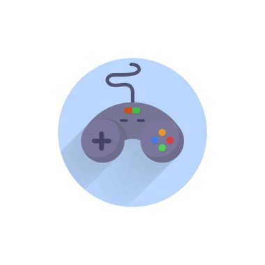 Joystick renkli, gölgeli düz simge. gamepad düz simgesi