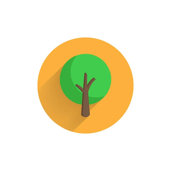 Дерево Барвиста Плоска Іконка Тіні Значок Плоскої Деревини — стоковий вектор