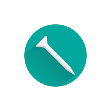 Tırnak rengi düz bir ikon ve uzun bir gölge. çivi düzlüğü simgesi