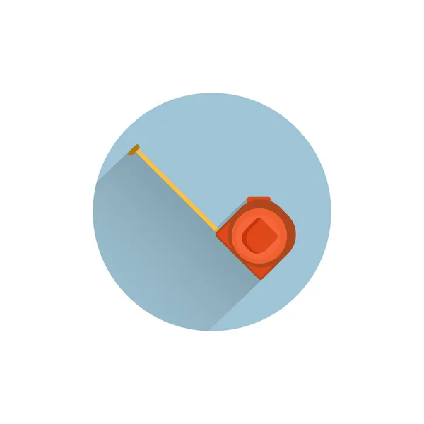 Icône Mesure Ruban Construction Roulette Icône Plate Colorée Avec Une — Image vectorielle