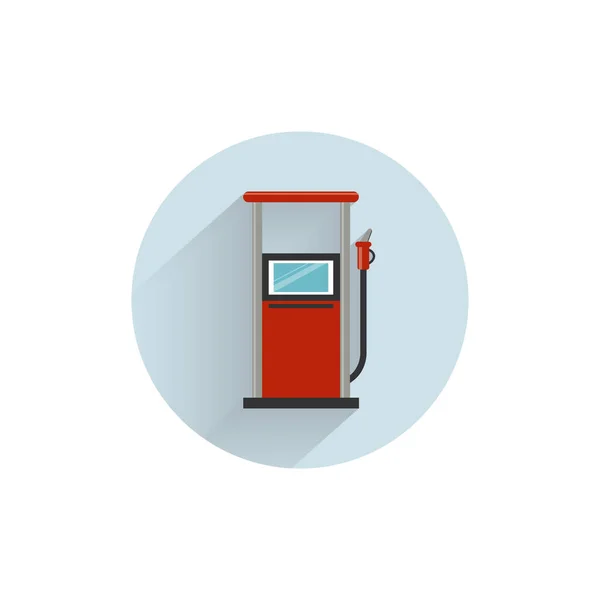 Benzinepomp Mondstuk Teken Gas Stationair Kleurrijke Platte Pictogram Met Lange — Stockvector