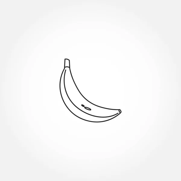 Banana Line Icon Banana Isolated Line Icon — Stock Vector