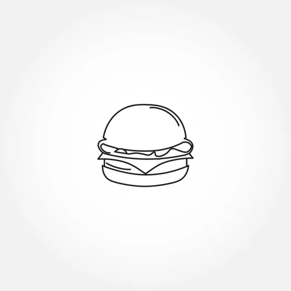 Hamburger Çizgisi Ikonu Slam Hamburger Çizgisi Simgesi — Stok Vektör