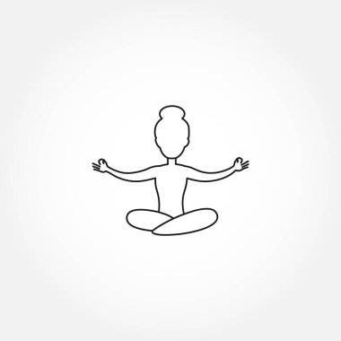 Lotus konum çizgisi simgesi. Lotus konumu izole satır simgesi