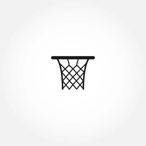 Línea Canasta Baloncesto Icono Baloncesto Aislado Icono Línea — Archivo Imágenes Vectoriales