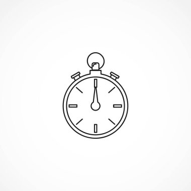 Zamanlayıcı çizgisi simgesi. Kronometre satır simgesi