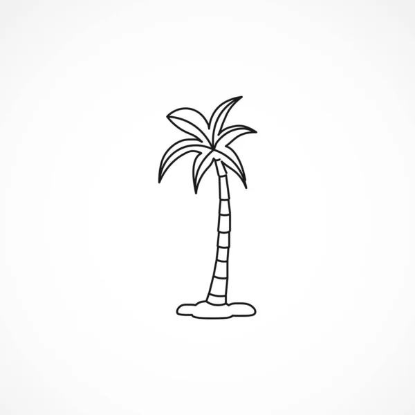 Значок Пальмовой Линии Иконка Ладони — стоковый вектор