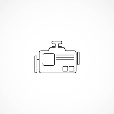 Motor hattı simgesi. motor izole edilmiş çizgi simgesi