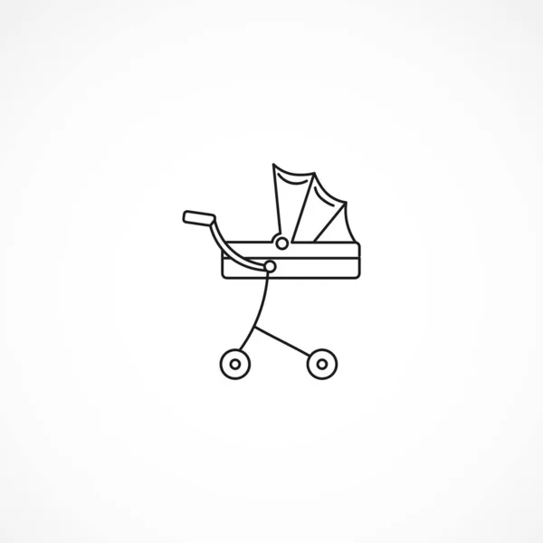 Pictogram Van Rijstrook Baby Vervoer Geïsoleerde Lijn Pictogram — Stockvector